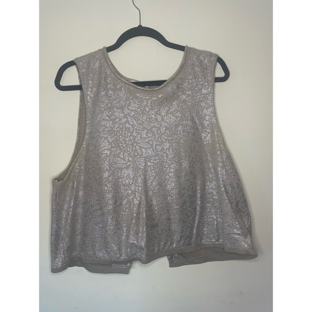 Silver free people crop top